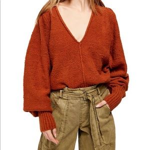 NWT Free People Reverie V-Neck Sweater